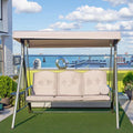 Hot Sale  Custom Terrace Multiple People Swing Chairs Outdoor Patio Outdoor Rattan Swing for Bistro Set
