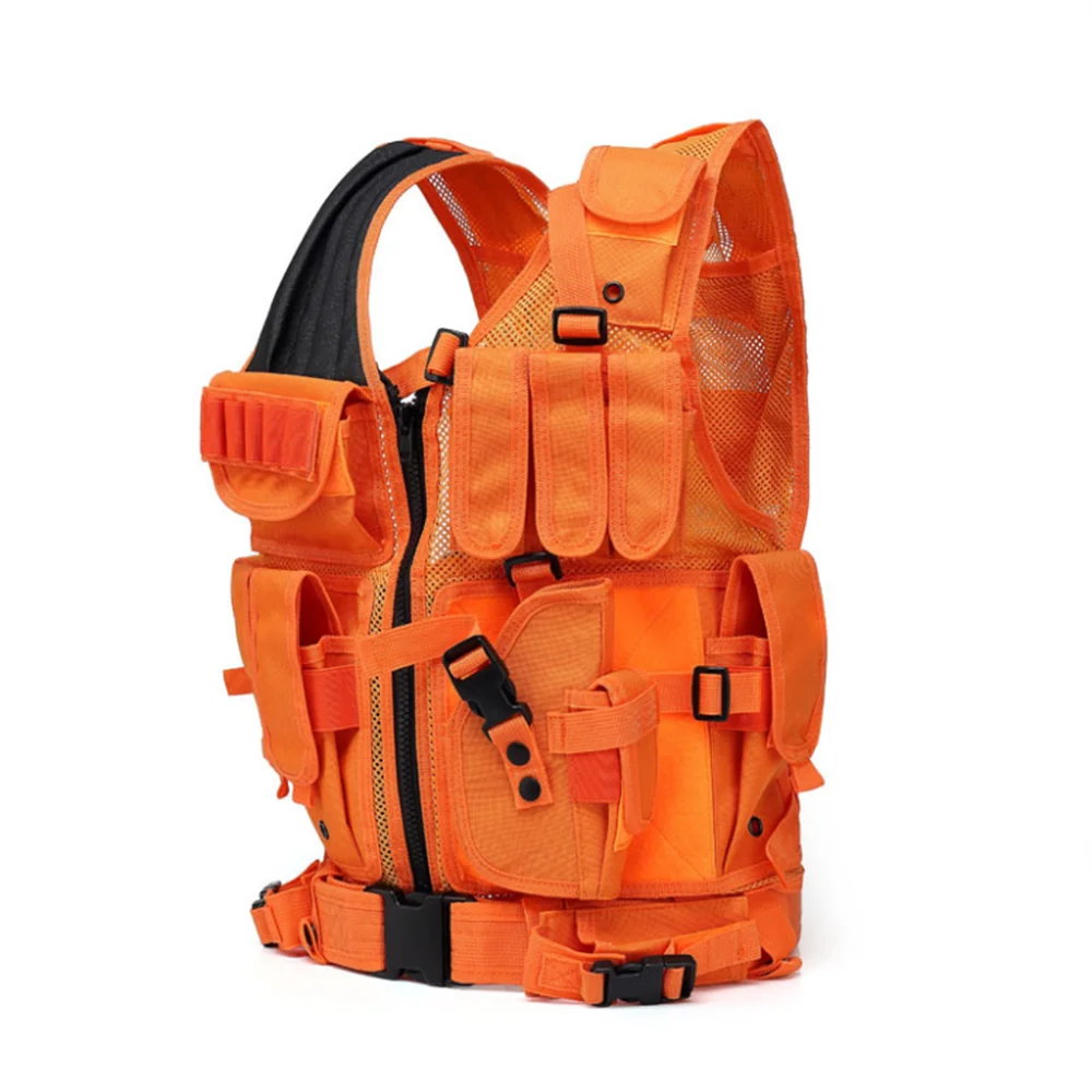 Professional Multi-Pocket Security Vest Mesh Ventilation Tactical for Outdoor Work & Training Gear with MOLLE Compatibility