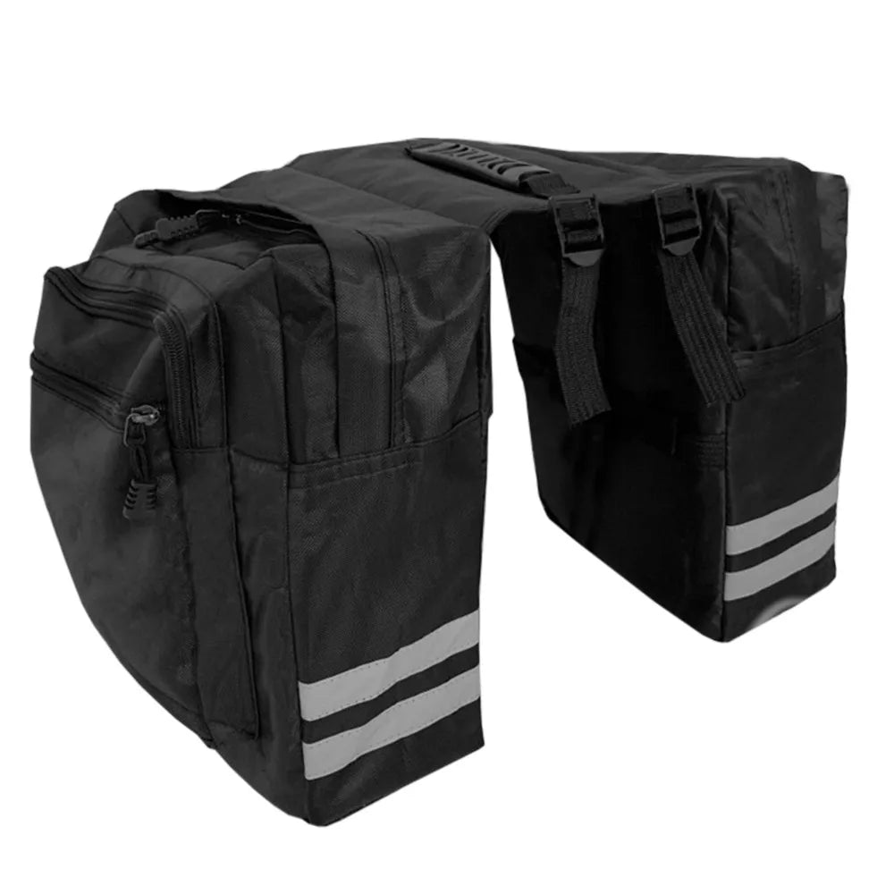 Bicycle Rear Seat Bag Cycling Bike Rack Double Pannier Bag Grocery Storage Carrier Bag Pack