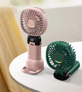 Mini Quiet Large Wind Hand-held Fan Student Rechargeable Office Weareable Fan Cute Small air Cooling USB Charging Fan