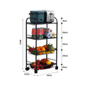 Factory Outlet Stainless Steel Four-Tier Classic Design Multifunction Fruit Vegetable Rack Stand Type Storage for Tableware
