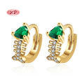 Chinese Manufacturer Exporter Fashionable Jewelry Fishbone Creative Cz Zircon Earring for Sensitive Ear