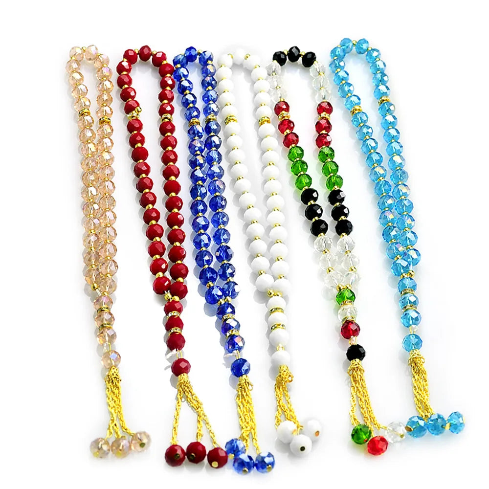 Wholesale 33 Beaded Prayer Bracelets 10MM Crystal Islamic Religious Beads Geometric Style for Ramadan Gifts Muslim Prayer Beads