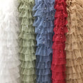 Haute Tulle Net Ruffle Cake Dress Fancy Mesh Net Lace Fabric