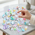 100pcs DIY Material for Jewelry Making Shoe and Phone Decoration Planar Animal Flatback Charm unicorn Cabochon Cute Cartoon Toys