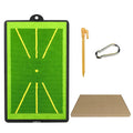 Kaiersn Mini Swing Path Mat Set New Upgraded Durable Replaceable Sequins Anti-slip Rubber Pad Golf Training Aids