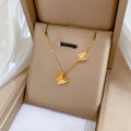 [Titanium Steel] Butterfly Necklace Simple Exquisite Stainless Steel Collarbone Chain