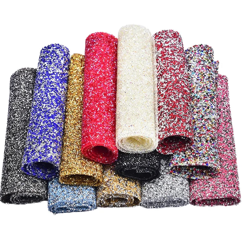 Wholesale 24*40cm Bling Bling Multicolor Resin Strass Loose Rhinestones Mesh Sheet for Shoe Garment Bag Nail Art Decoration