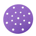 PEXMIENTAS 6inch Laser Hole Hookit Purple Ceramic Sand Paper Disc Sandpaper Wood Auto Car Polyester Film Backing