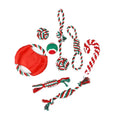 2025 Interactive Cotton Knot Dog Rope Toy Cute Style Christmas Pet Training Chew with Bite-resistant for Grinding Teeth
