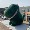 Aero Outdoor Giant Cartoon Inflatable Dinosaur Model Huge Decorative Green Plush Inflatable Animal Mascot