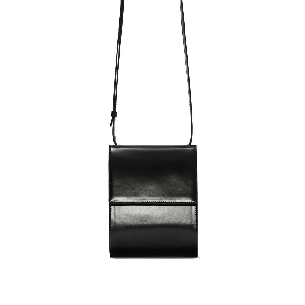 Luxury Handmade Custom Logo Thread RFID Flip Cover Style Genuine Leather Womens Crossbody Shoulder Bag Portable for Daily Travel