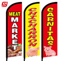 Logo Printing Advertising 5M Meter Beach Feather Lobster Sign Windless Large Canvas Flags Banners Chakra Roll