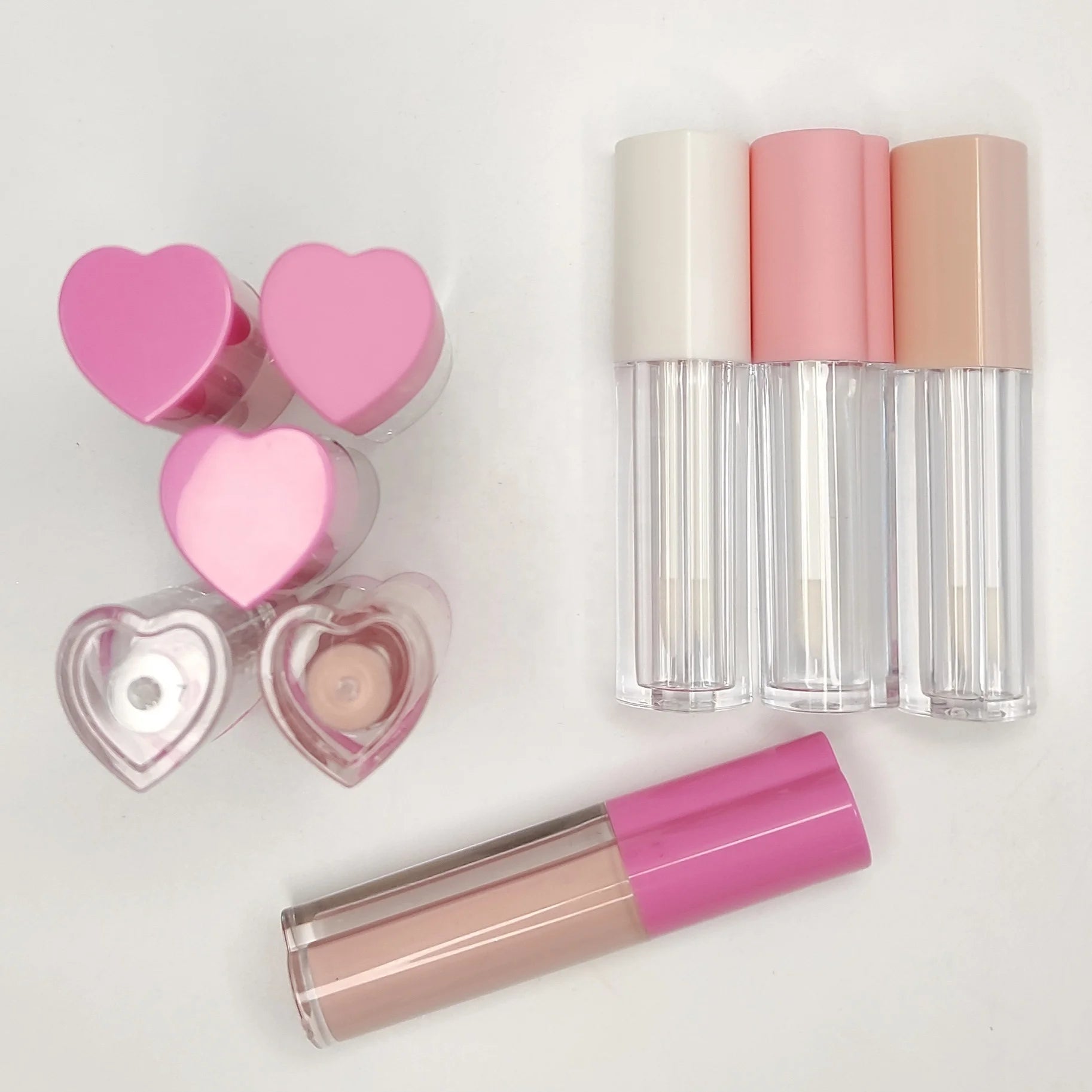 Valentine's Day Gift All-day Wear Sweet Heart Tube Shiny Lip Gloss With Private Label