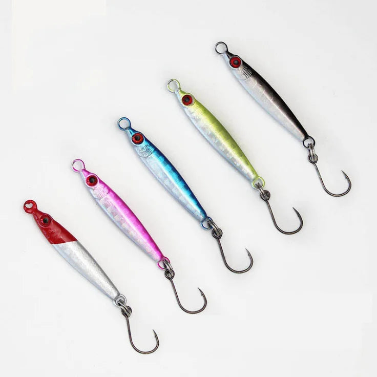 Mini Fishing metal jig Lure 3g 5g Spinnerbait Spoon minnow Metal Jig for Trout Perch Ice Fishing Jig Lures sinking