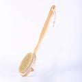 Massager Bath Brush Dry Skin Body Soft Natural Bristle Wooden Hand-Held Extended Sisal Bristle Bath Handle Body Brush