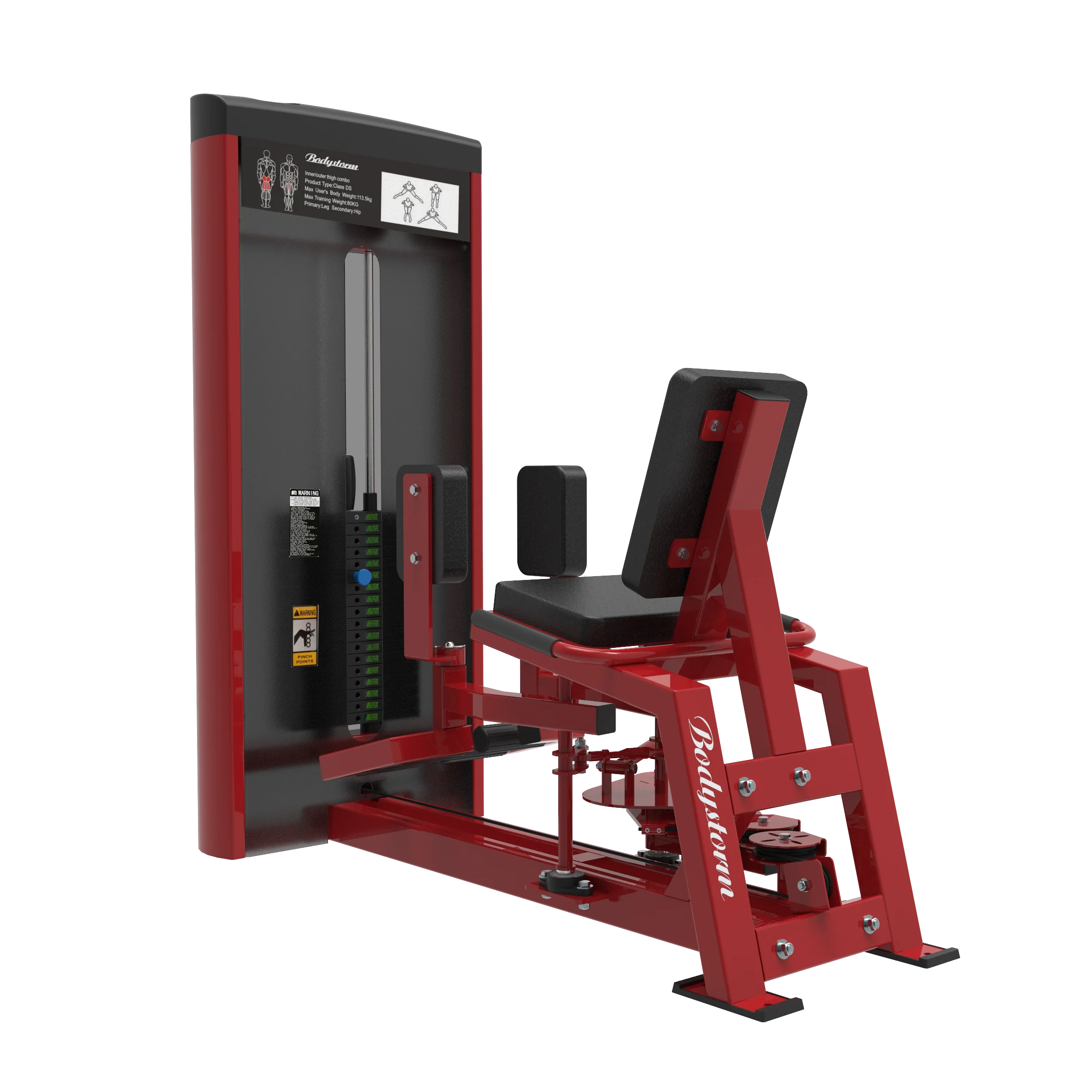 Commercial Gym Equipment Inner/Outer Thigh Fitness Equipment Pin Loaded Machine Abductor/Adductor Machine