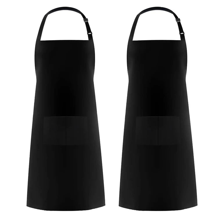 Cheap Custom Logo Printed Cotton Polyester Kitchen Cooking Cleaning Chef Apron