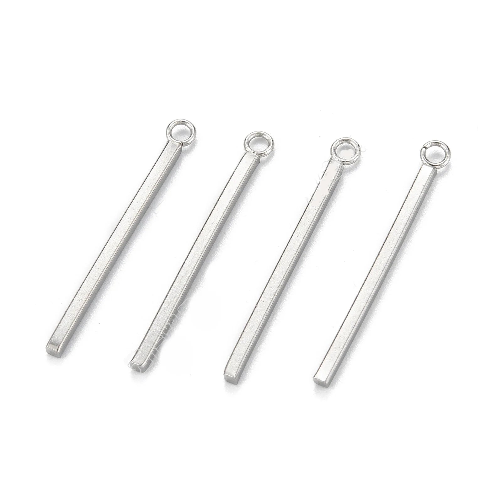 Fashion Stainless Steel Square Bar Welding Ring Stainless Steel Earring Accessories DIY Jewelry Pendant
