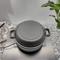 2-in-1 Cast Iron Bread Oven Dutch Oven Pan with Frying Pan Lid Cooking Pan Cookware Set
