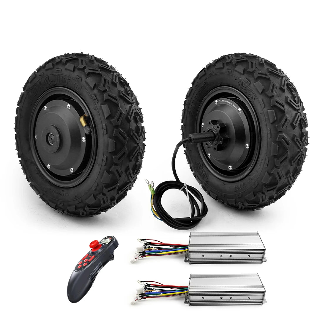 2WD 10 Inch Off-Road Wheel Vehicle Mini Electric Golf Cart Motor Conversion Kit with Remote Control