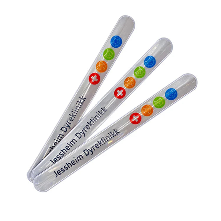 High Visibility Eco Friendly Pvc Slap Bracelet Wholesale Fashionable Custom Reflective Slap Band