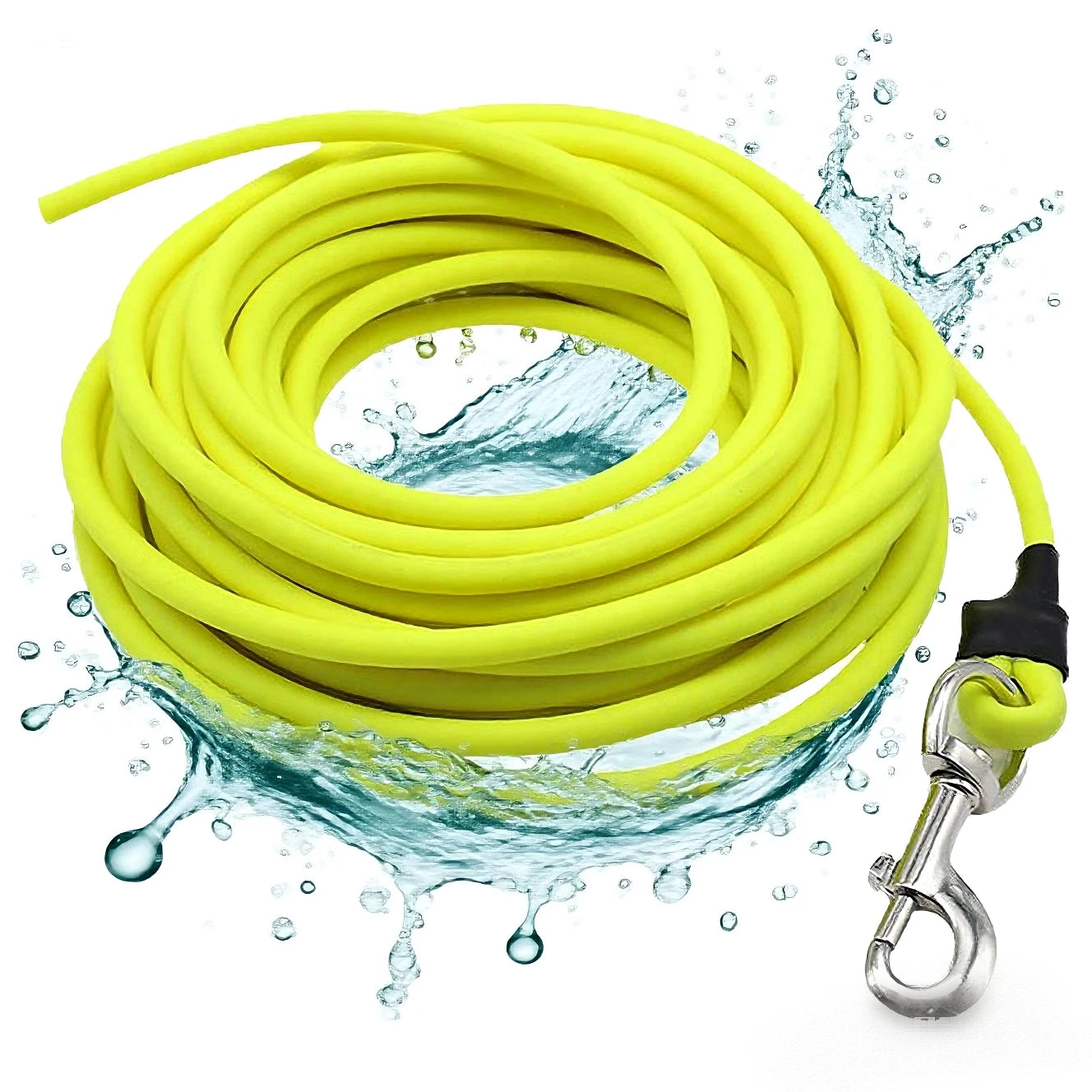 Customized Eco-Friendly Heavy-Duty Stainless Steel Dog Leash 10/20/30/50/100ft Solid Pattern Chew Proof Ribbon for Outdoor Yard