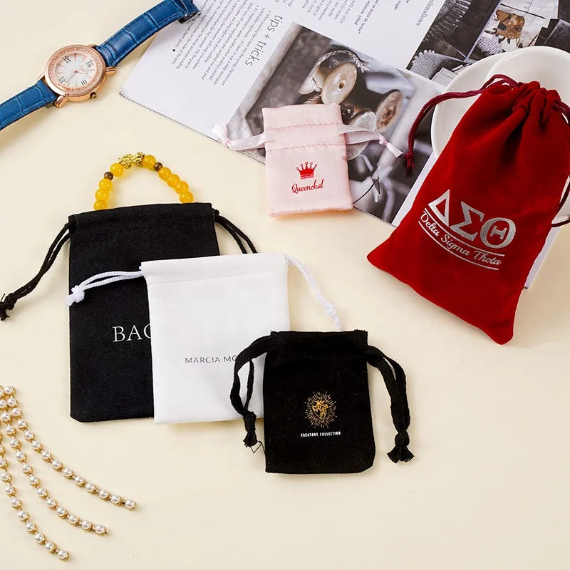A1 Custom Logo Luxury Jewelry Pouch Box Packaging Art Paper/Cardboard Envelope Flap Emboss/Deboss Logo Custom Size