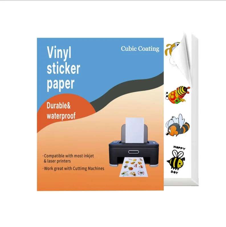 A4 A3 8.5*11 Removable and Reusable Printable Self Adhesive Paper Sticker Sheet Vinyl Sticker Paper for Inkjet Laser Jet MegaBDM
