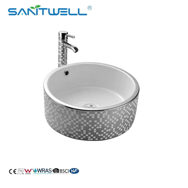 Countertop Basin for Bathroom Sanitary Mosaic Washbasin