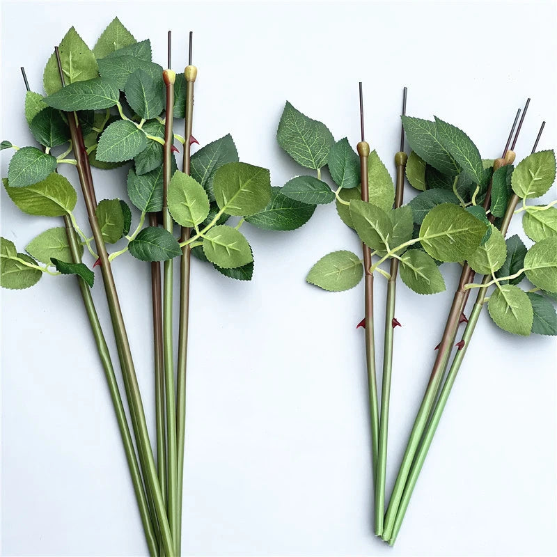 YOPIN-1614 Single Artificial Flower Pole Wedding Rose Plastic Long Stem Stick