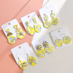 Wholesale Customization Lovely Fashion 2024 Accessories for Making Flower Dangle Clay Earrings Polymer Handmade Women