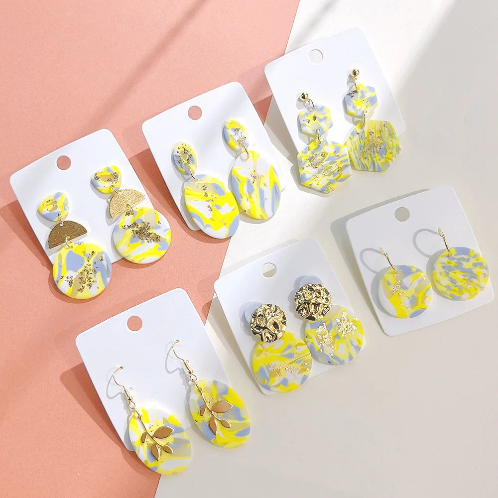 Wholesale Customization Lovely Fashion 2024 Accessories for Making Flower Dangle Clay Earrings Polymer Handmade Women