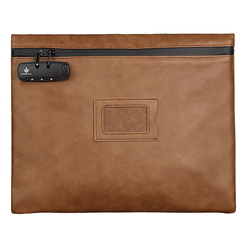 Custom Logo Waterproof Storage Organizer Notary Bag Document Bag with Lock