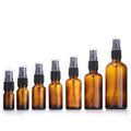 5ml 10ml 15ml 20ml 30ml 50ml Round Shape Hair Care Refillable Essential Oil Amber Glass Spray Bottle