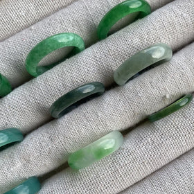 Non Tarnish Cheap Fine Jewelry Rings Jewelry Women Rings for Men Agate Natural Green Jade Ring