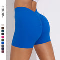 Women's Quick-Drying Seamless Sports Shorts Breathable Skin-Friendly Yoga Pants Scrunch Butt Lifting Feature Solid Wholesale