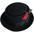 R187 Unisex Wool Hats with Custom Logo Short Brim Felt Top Hat for Men Party Casual