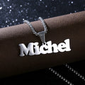 Stainless Steel Personalized Word Letter Bar Laser Cut  Palestine Vintage Map Pendant