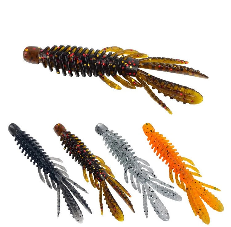 Hot Sale 60mm/80mm Soft Plastic Fishing Lures Shrimp Odor Salt Wobbler Creature Baits
