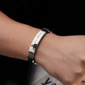 Qiuhan OEM Custom Photo Text Print Tennis Chain Mesh Strap Image Personalized Picture Bracelet