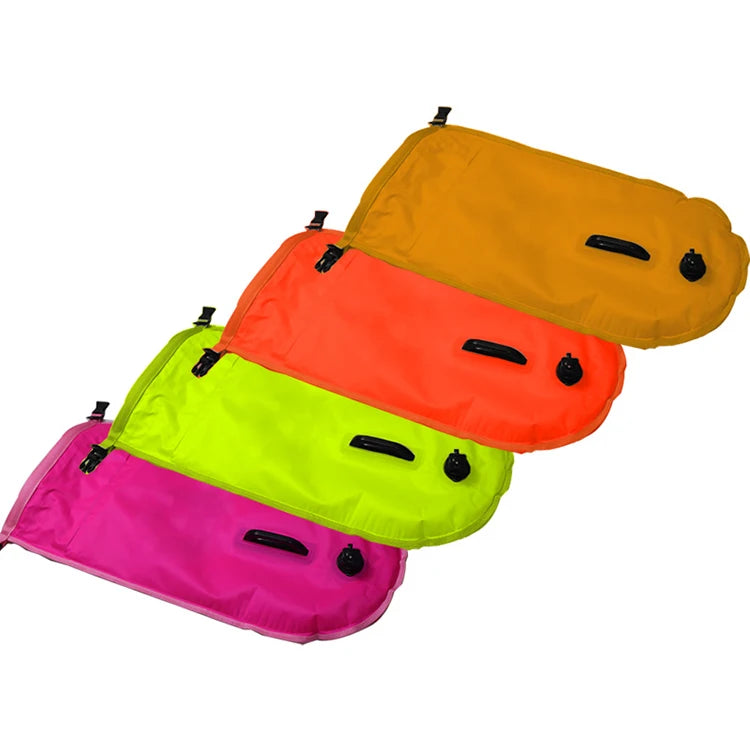 My Journey Star Factory Custom Inflatable 20L 28L 35L Nylon PVC Swimming Buoy Tow Float Open Swimming Diving Gear Accessory