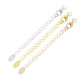Fashion Gold Plated Bulk Chain Sterling Silver 925 Lobster Clasp Jewellery Extension Chain for Jewelry Making