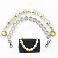 Meetee H-J487 Lady Handbag Acrylic Pearl Chain Strap Bead Resin Bag Chain