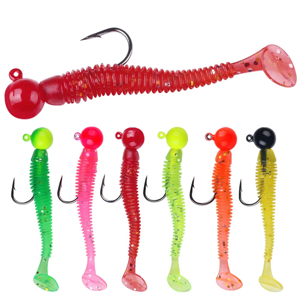 Hengjia Soft Fishing Lures with Lead Hook Fishing Tackle 2G 3.5G 5G 7G Soft Bait