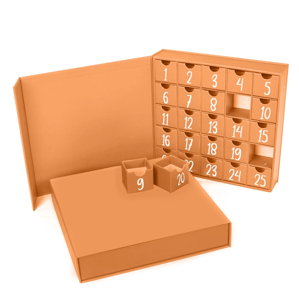 Wholesale Art Paper Advent Calendar Box for Christmas Matt Lamination Makeup Packaging for Chocolates Artesanales