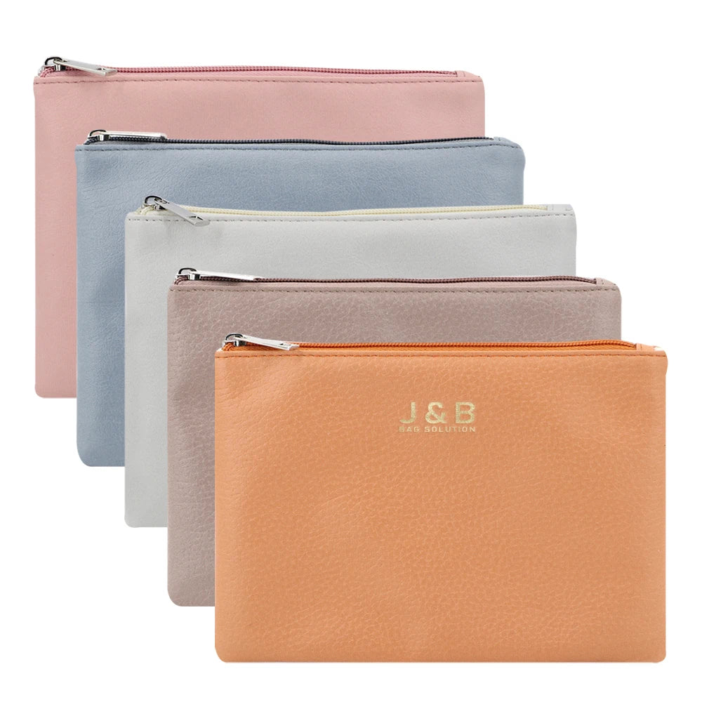 Soft PU Leather Promotional Zipper Gift Bag with Embossed Logo Custom Luxury Makeup Cosmetic Organizer Pouch Bags