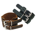 New Punk Fashion Genuine Leather Bracelet Chain and Bracelet Adjustable Wide Belt Strap Cuff Bangle Wristband Metal Buckle