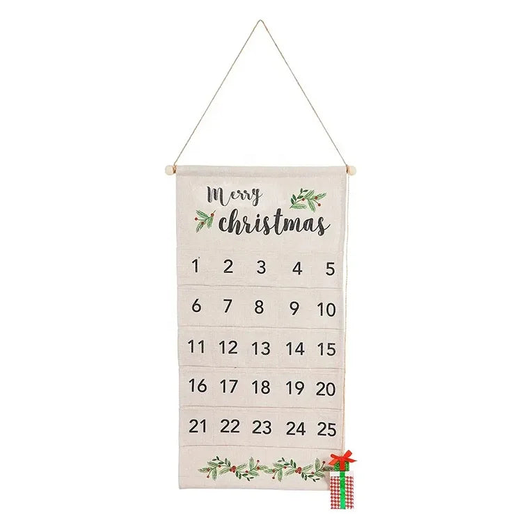 Top Sale Personalized Hanging Custom Advent Calendar Monogram Advent Calendar Kids Blank Advent Christmas Calendar Wholesale