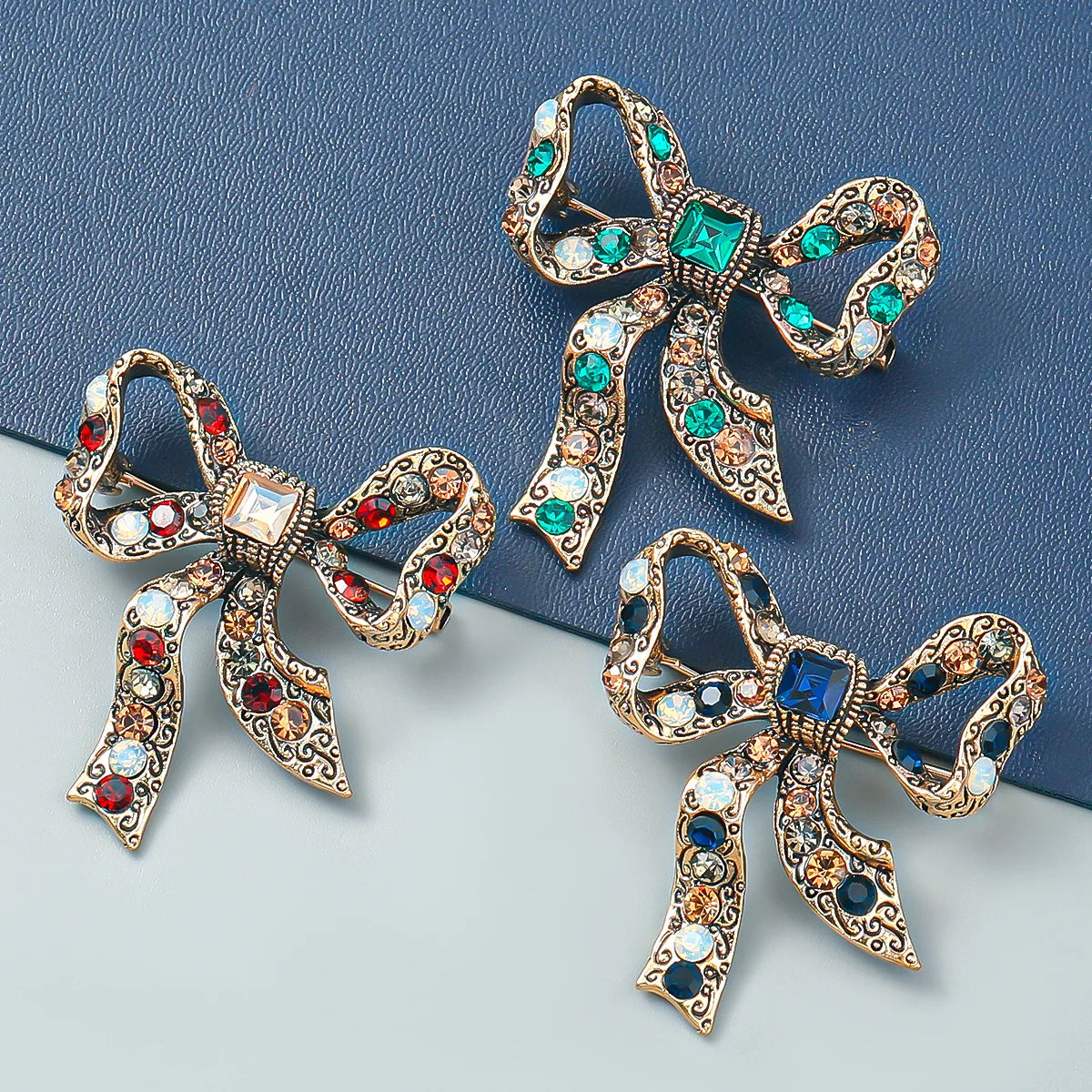 Jacho Newest Bow Crystal Brooch Women Jewelry Fashion Banquet  Pin Suit Accessories Rhinestone Safety Brooch Pin for Women Girls